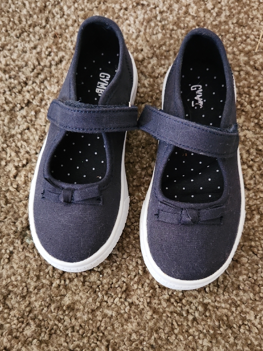Gymboree Navy Canvas Mary Jane Sneakers with Bow